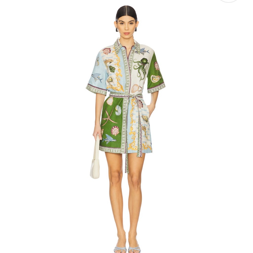 Alemais Linen Mini Dress NWT